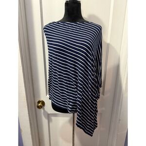 Motherhood Nursing Cover in Navy and White OS